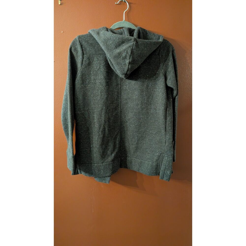LOFT Petite Charcoal Hooded Open Front Cardigan Jacket XS